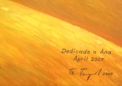 Caravan through the Mongolian desert oil on canvas painting