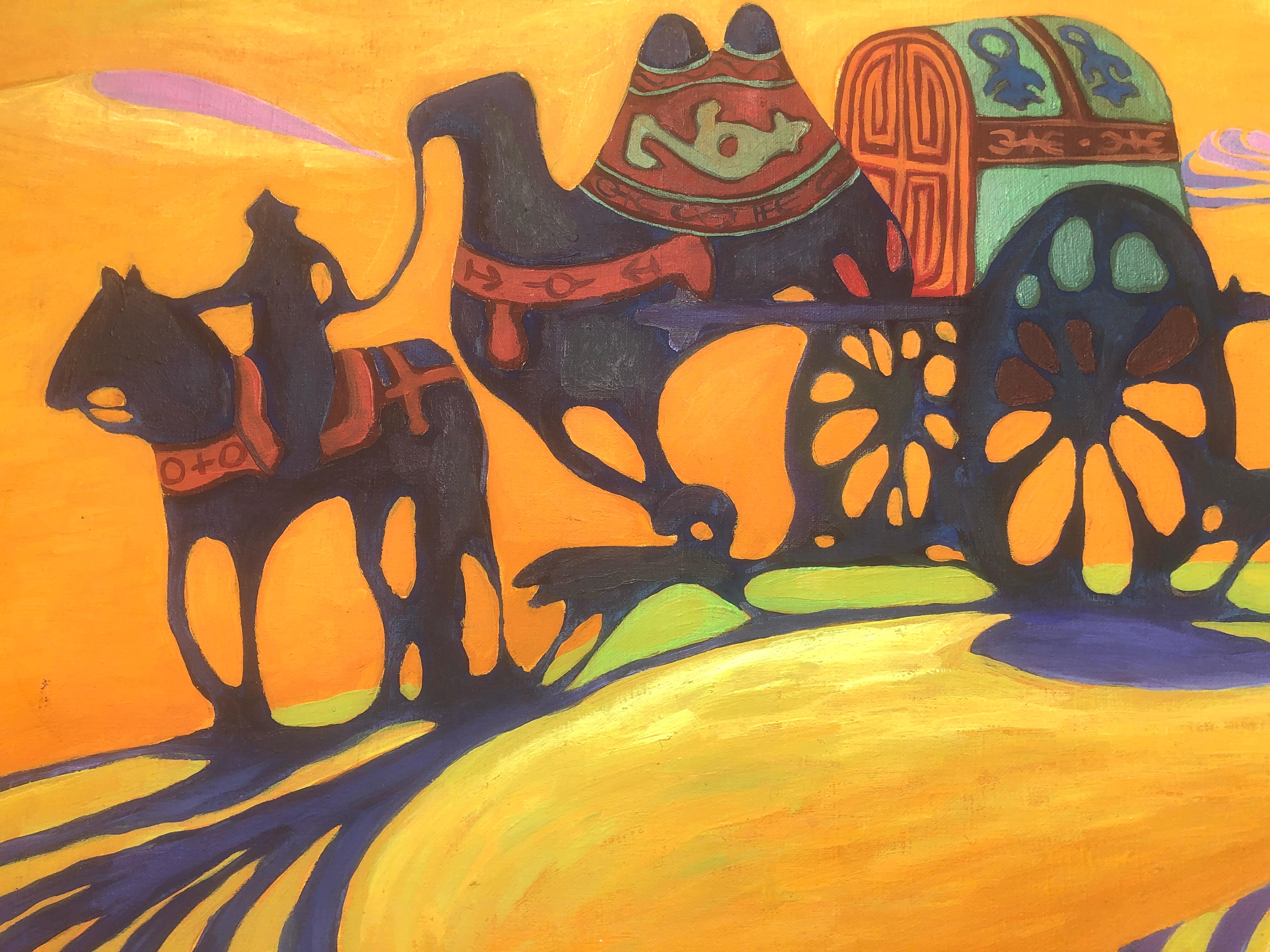 tsegmed tserennadmid (1958) - Mongolian Caravan - Oil on canvas

Birth: 1958
Country of birth: Mongolia
Lives in: Mongolia

Born in 1958 in Ulaanbaatar, Mongolia, and educated in both Mongolia and Russia, Tsegmed has been the President of the
