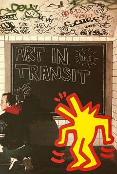 Vintage Keith Haring Art In Transit 1984 (announcement)