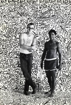 Keith Haring with LA2 (Keith Haring Tony Shafrazi announcement 1982) 