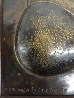 African Art by Tshibanda Bondo,  Relief in Brass, 1978