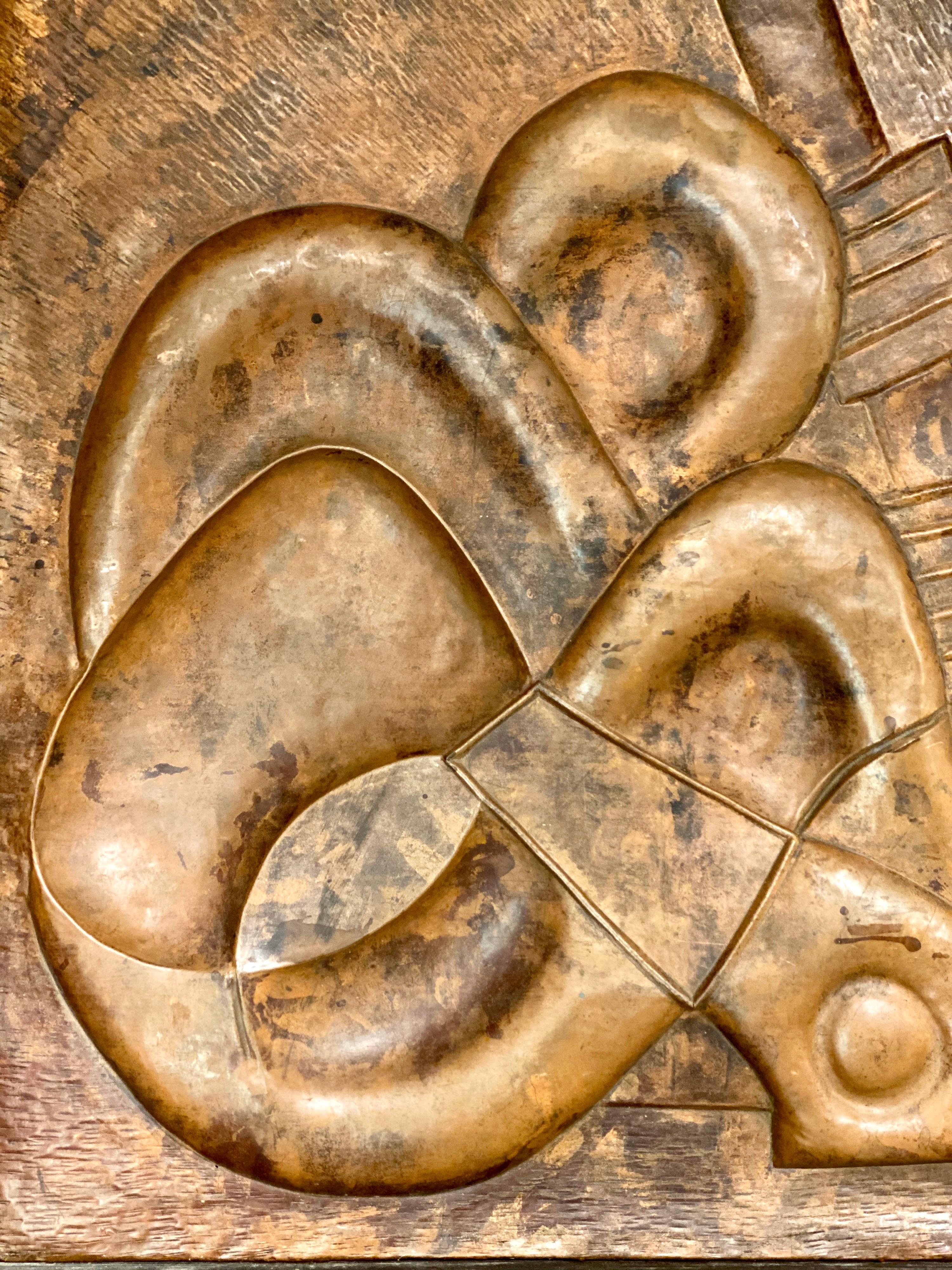 Tshibanda Bondo Copper Low-Relief Panels, 1981 In condizioni buone a Saint Ouen, FR
