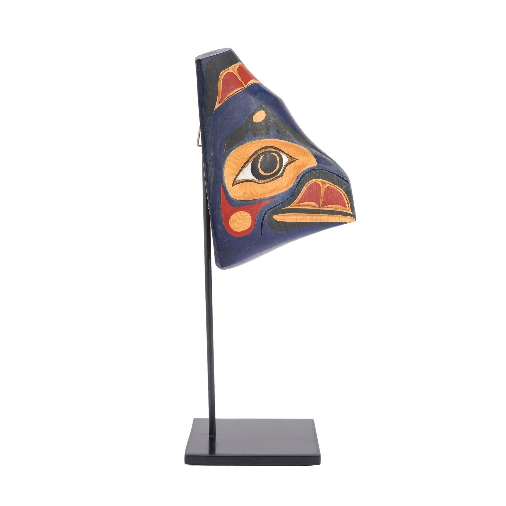 Tsimshian Native American carved wood raven mask, 1950-2000 2