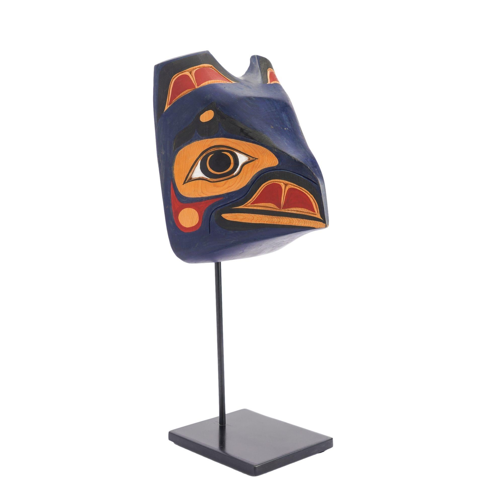 Tsimshian Native American carved wood raven mask, 1950-2000 3