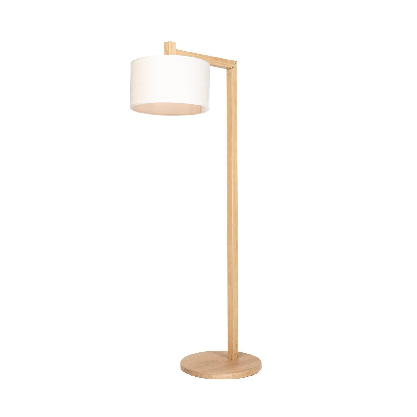 oak standing lamp