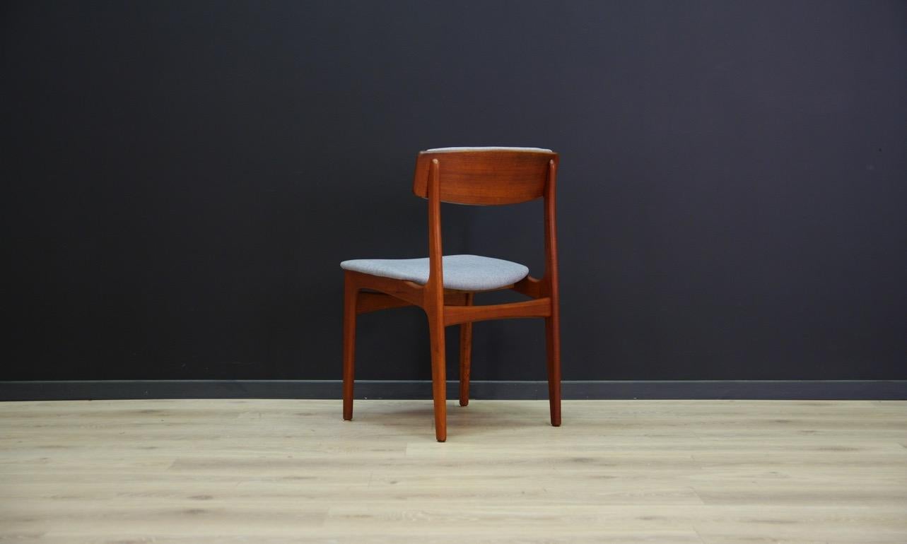 T.S.M Chairs Teak Vintage Danish Design Gray, 1960s For Sale 4