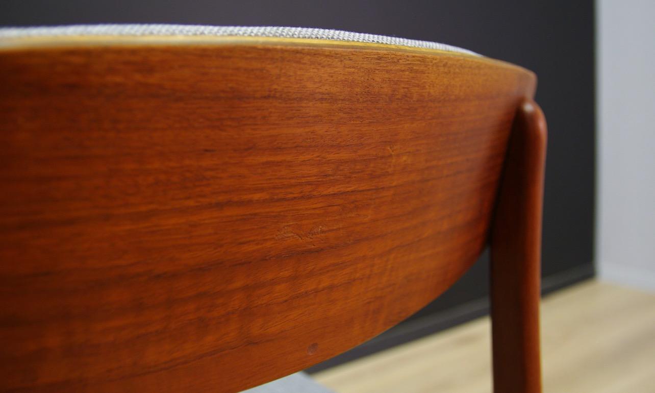 T.S.M Chairs Teak Vintage Danish Design Gray, 1960s For Sale 5