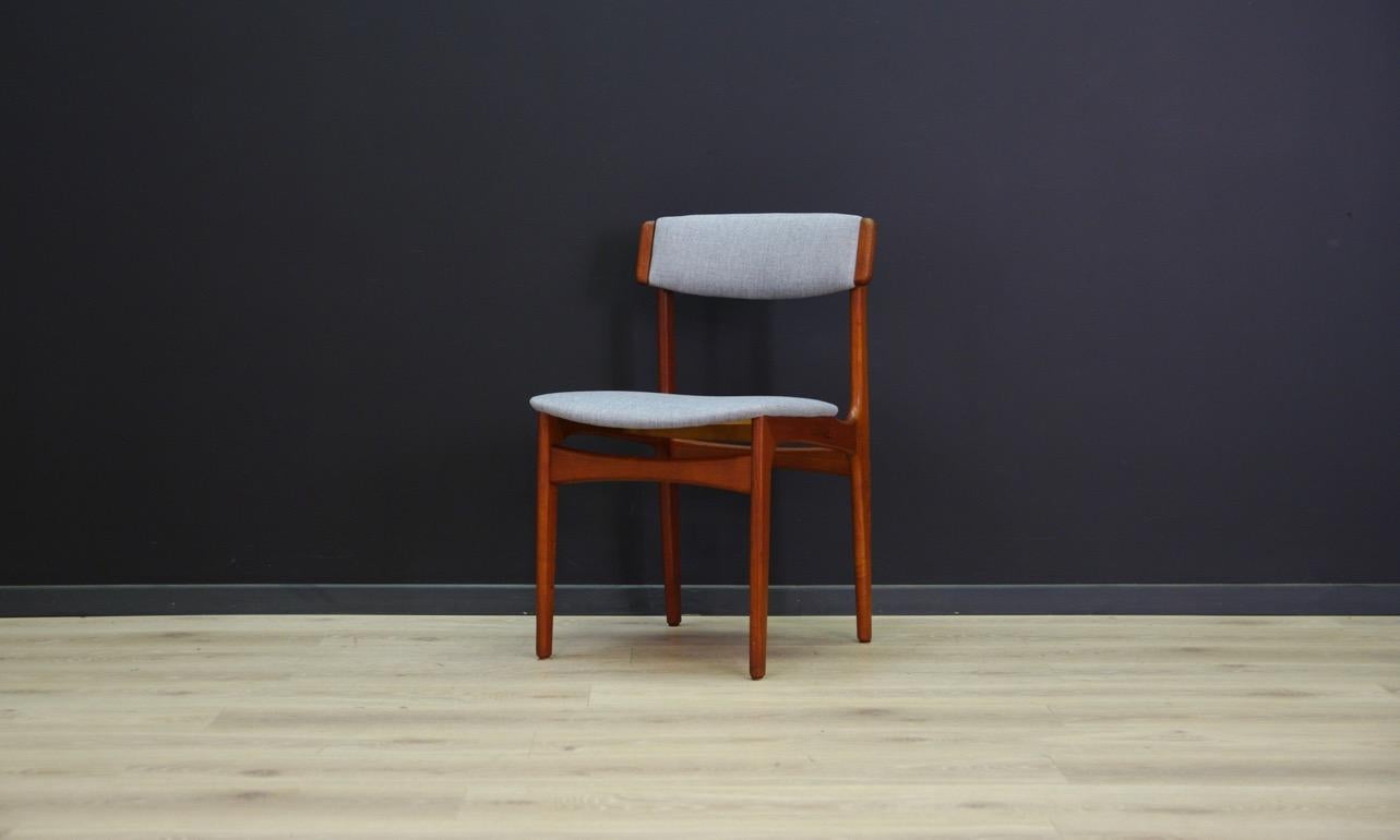 Scandinavian T.S.M Chairs Teak Vintage Danish Design Gray, 1960s For Sale