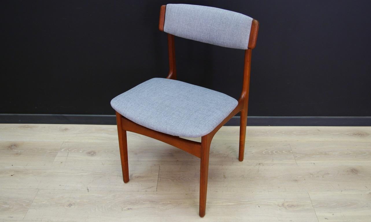 Woodwork T.S.M Chairs Teak Vintage Danish Design Gray, 1960s For Sale