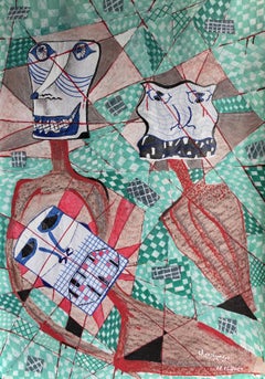 Arte georgiano contemporáneo de Tsotne Kveselava - Mueder en la bañera