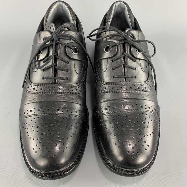 TSUBO Size 10 Black Leather Lace Up Toe Cap WEXLER II Brogues For Sale ...