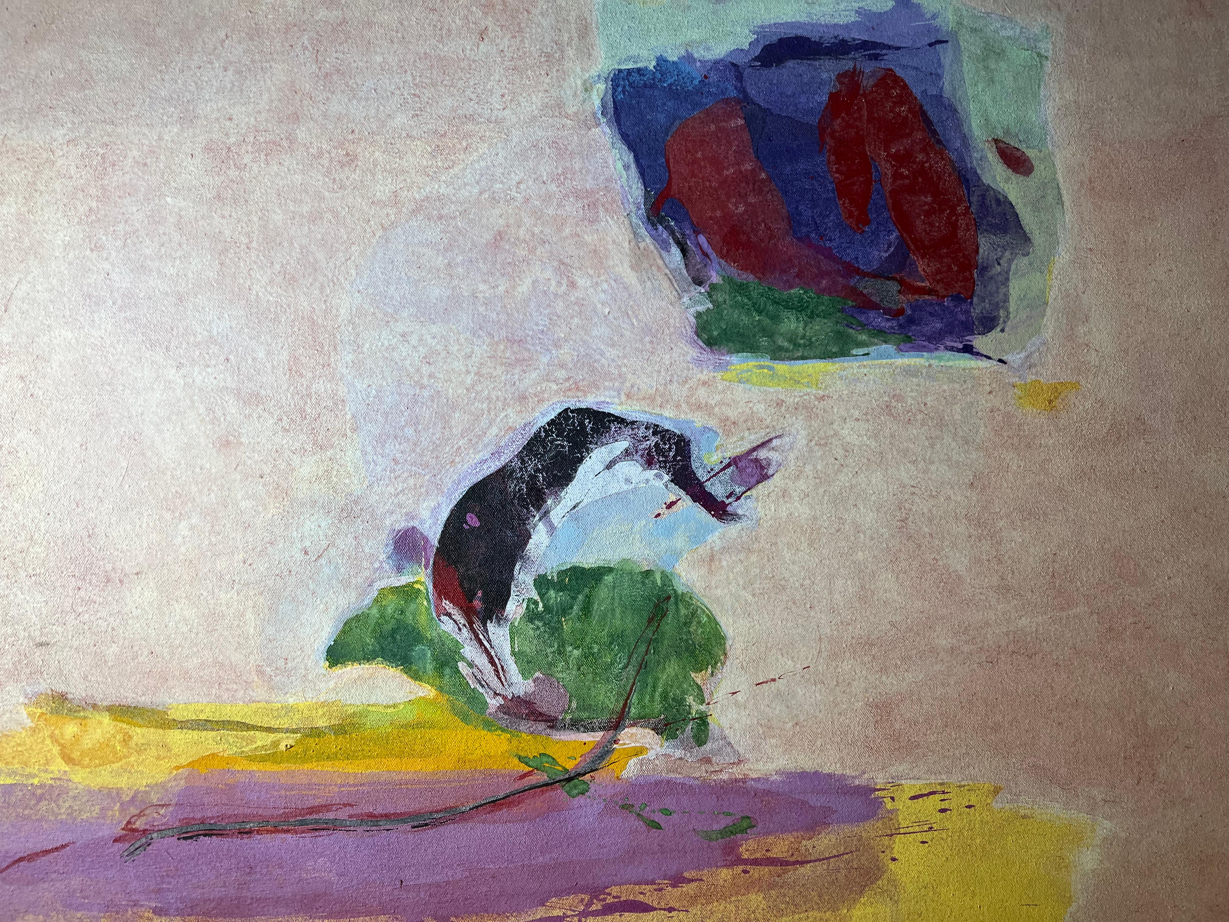 Une paire de peintures abstraites colorées de Reese Galleries Label Rio Tajos  en vente 1