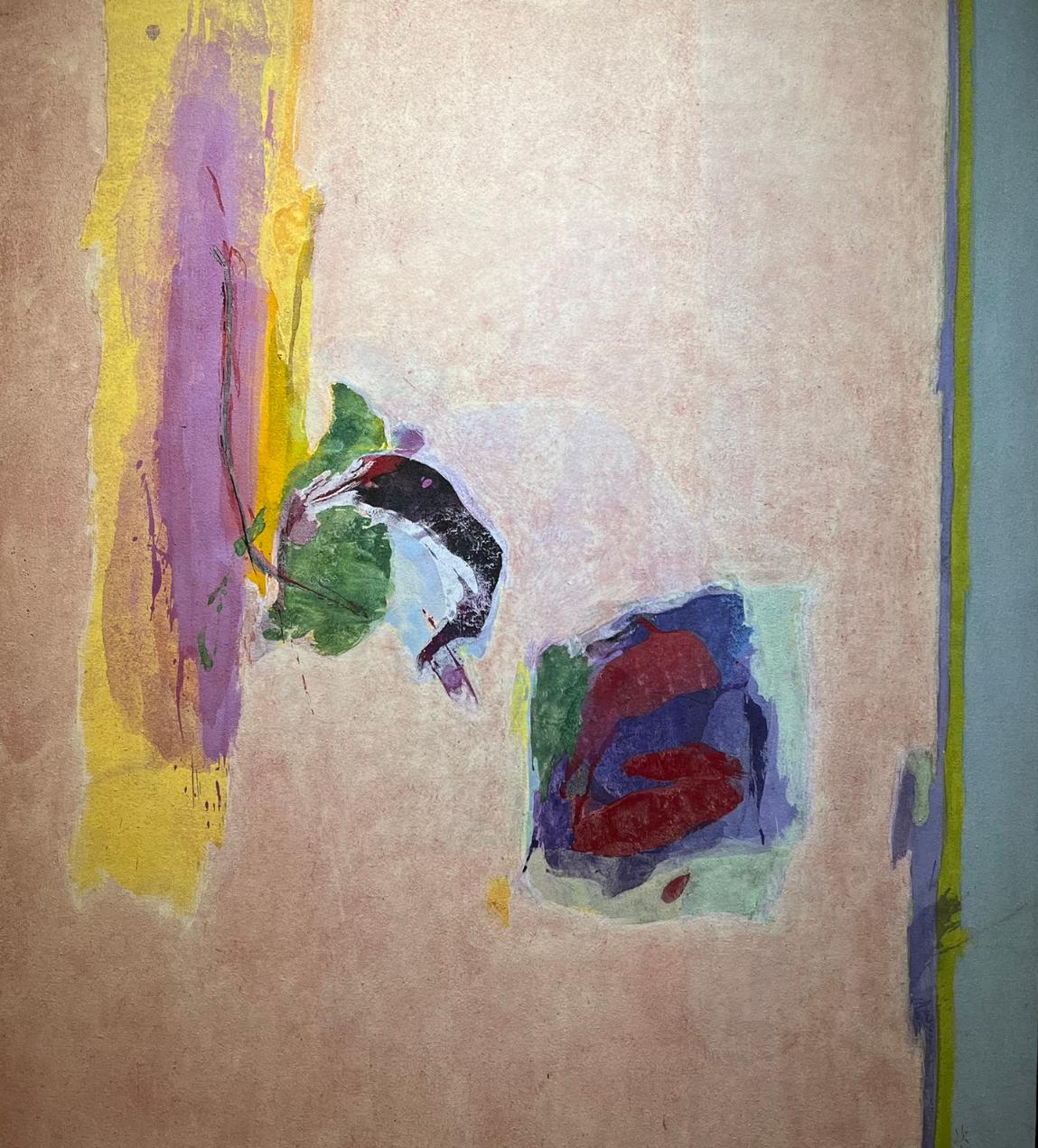 Abstract Painting Tsugio Hattori - Une paire de peintures abstraites colorées de Reese Galleries Label Rio Tajos 
