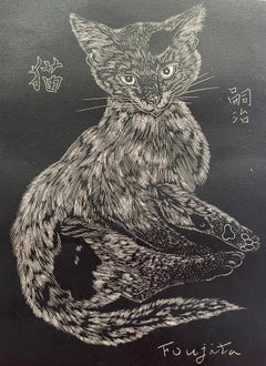 Tsuguharu 'Léonard' Foujita, Cat 1927, Proof on Vellum, 20th Century