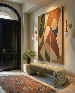 Tsuki Bank - Zeitgenössische gepolsterte Bank mit raffinierten Holzdetails