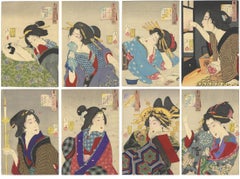 Yoshitoshi Tsukioka, Complete set of 32 Aspects, Japanese Woodblock Print