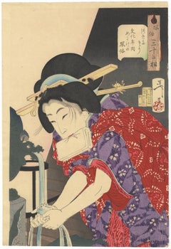 Yoshitoshi Tsukioka, Beauty, Japanese Woodblock Print, Ukiyo-e, Woman, Meiji