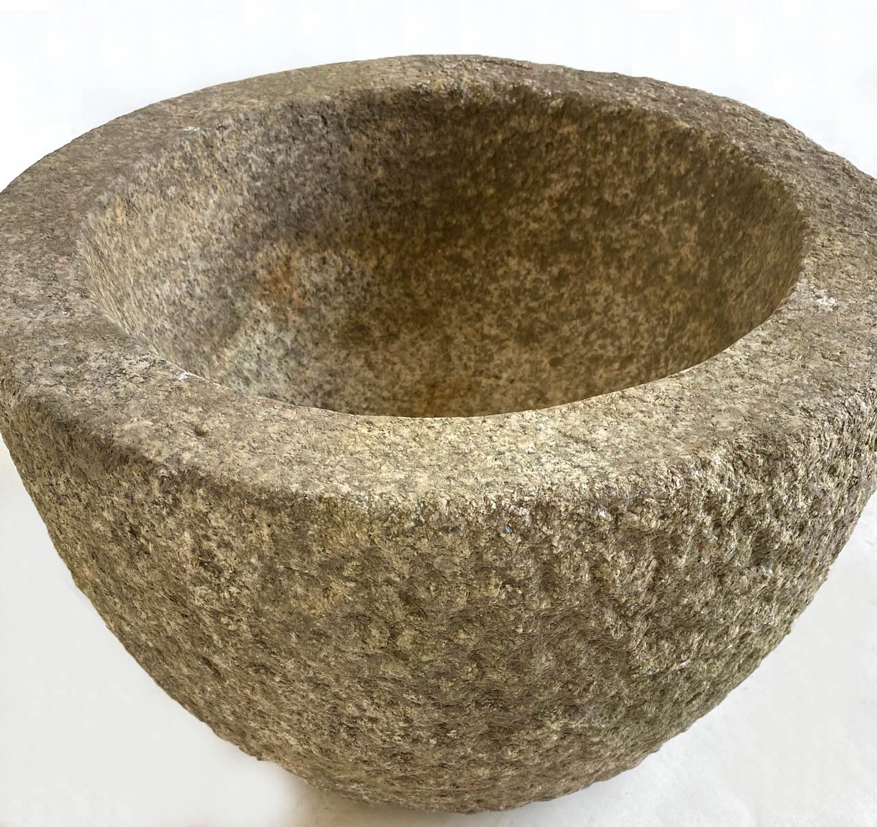 20th Century Tsukubai, Japanese Stone Basin