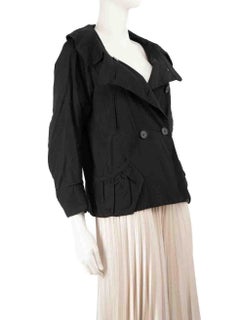 Tsumori Chisato Black Ruffle Collar Jacket Size M