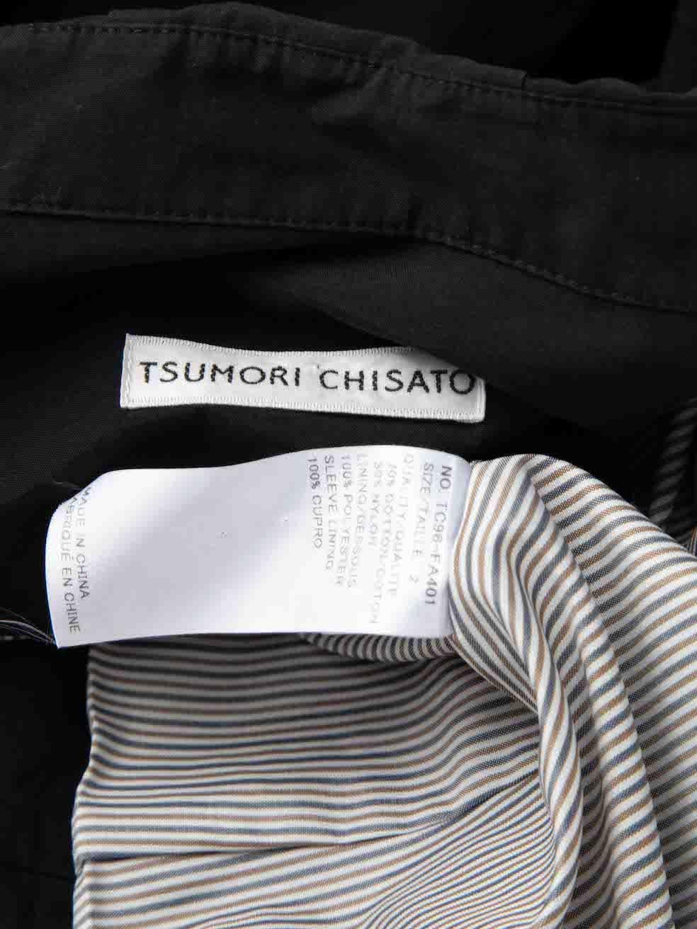 Women's Tsumori Chisato Black Ruffle Collar Jacket Size M For Sale