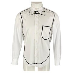 TSUMORI CHISATO Size S Black & White Solid Cotton Button Up Long Sleeve Shirt