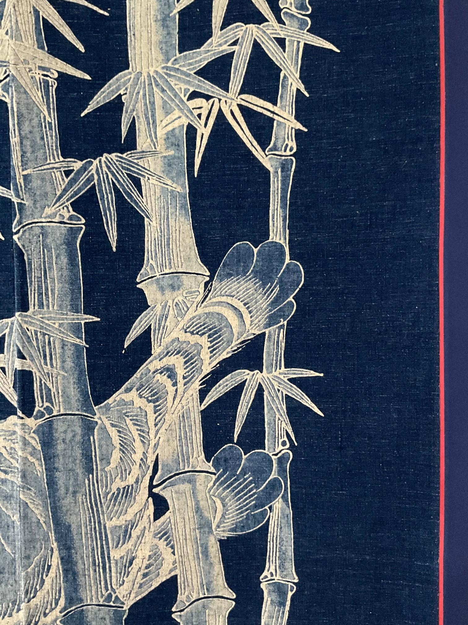 Tsutsugaki Tiger in Bamboo Forest: 19th Century Futon Cover 2