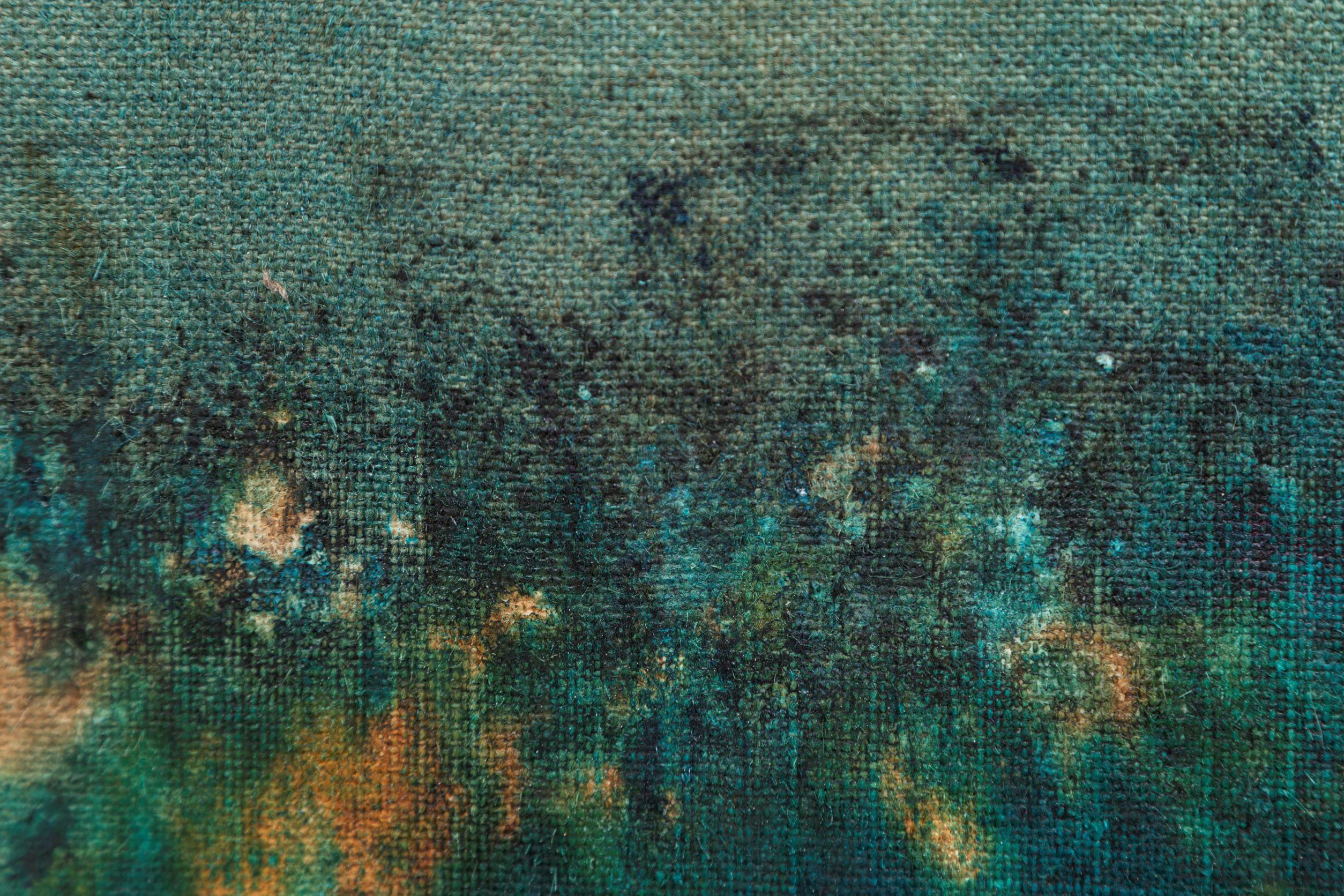 Ttozoi, Genius Loci, #8, 2021, Abstract painting, canvas, blue, green, nature - Painting by TTOZOI