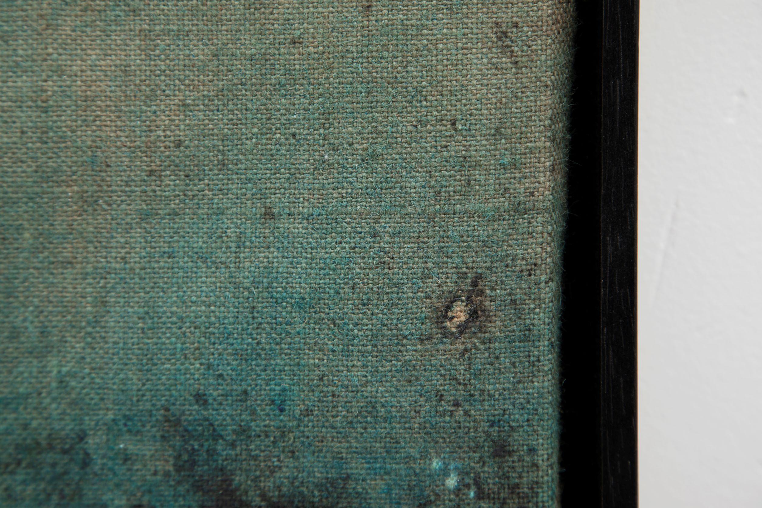 Ttozoi, Genius Loci, #8, 2021, Abstract painting, canvas, blue, green, nature - Gray Abstract Painting by TTOZOI