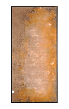 Ttozoi, Genius Loci, #9, 2021, peinture abstraite, toile, jaune, marron, nature