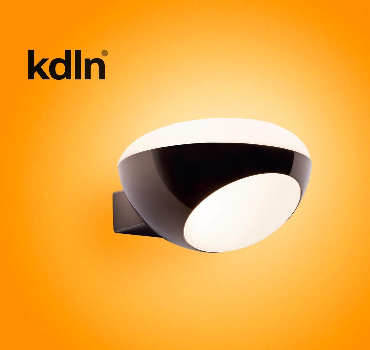 Italian 'Tua' Metal and Glass Wall Lamp for Kdln For Sale