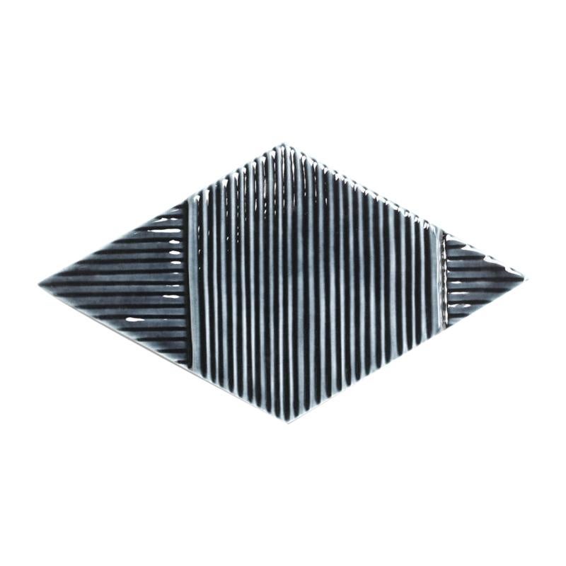 Piastrella in ceramica Tua Stripes dipinta a mano in vendita