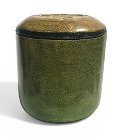 Tuareg Leder bezogene runde Trinket Box