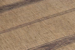 Tuareg Mat Runner in Brown and Beige with Vertical Geometric Patterns