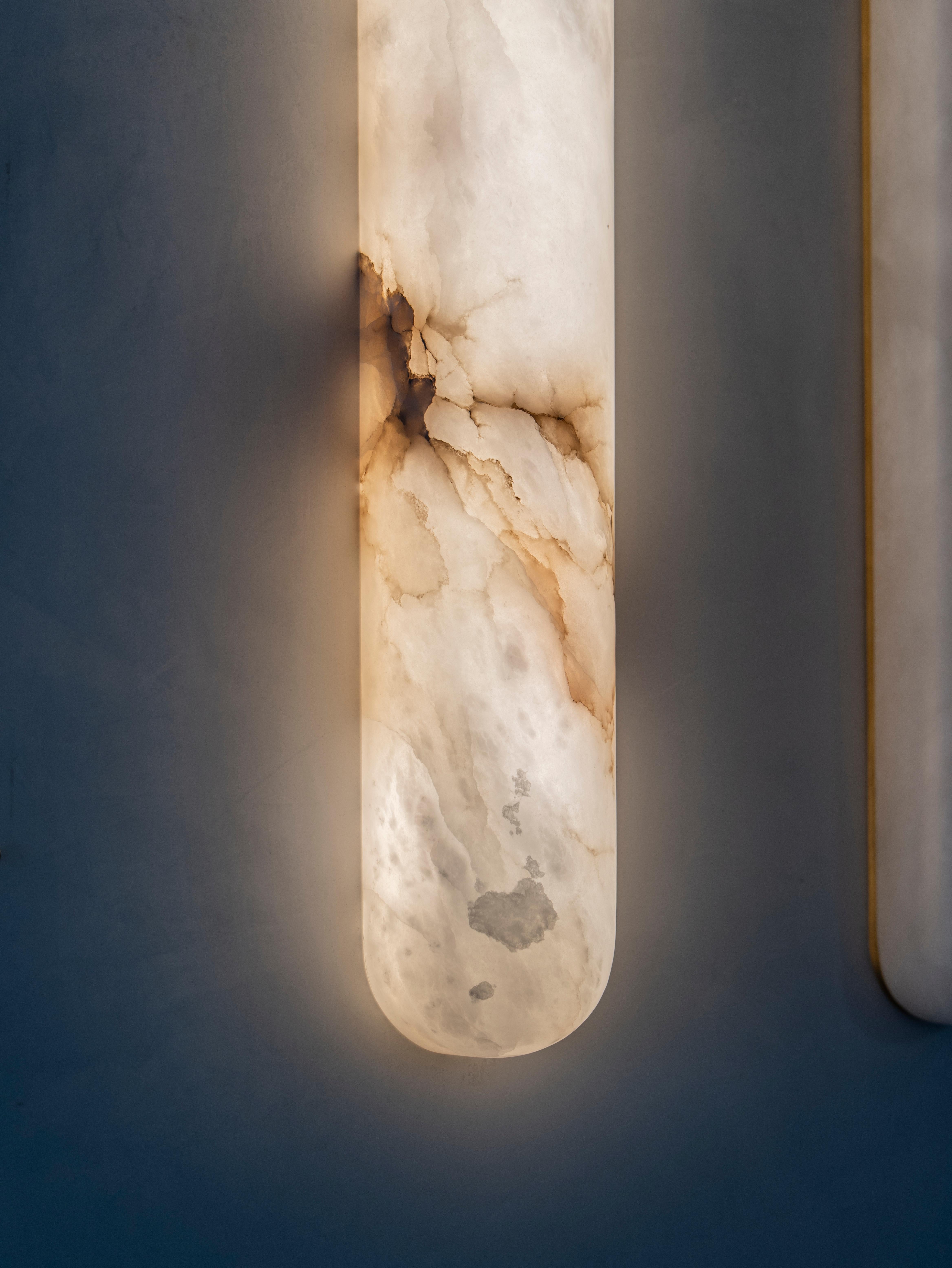 Spagnolo Tub 65 Wide Alabaster Wall Light di Contain in vendita