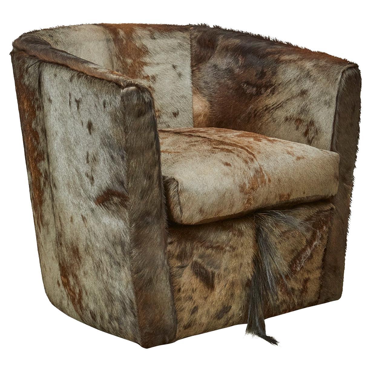 Tub Chair, Wildebeest Hide For Sale