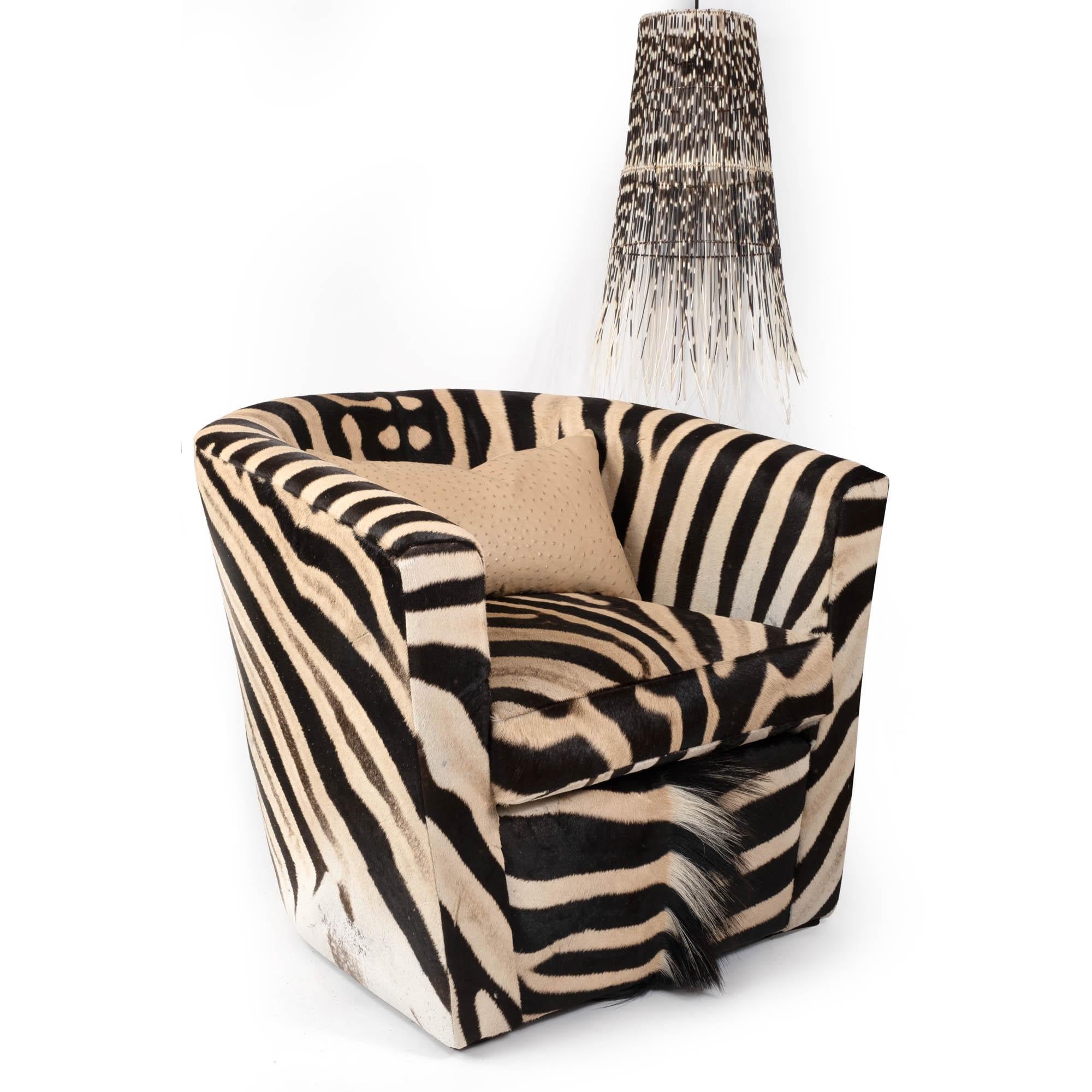 Tub Chair, Zebra Hide For Sale 3