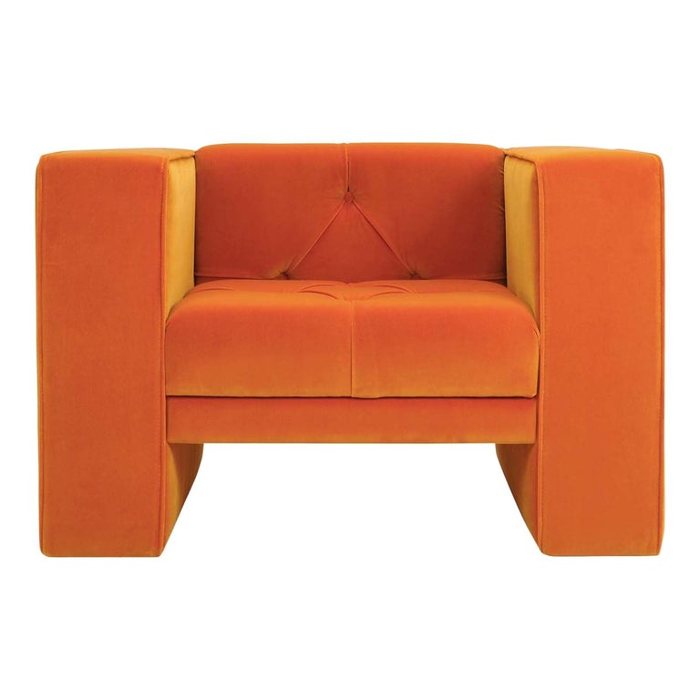 Tubby Orange Armchair For Sale at 1stDibs