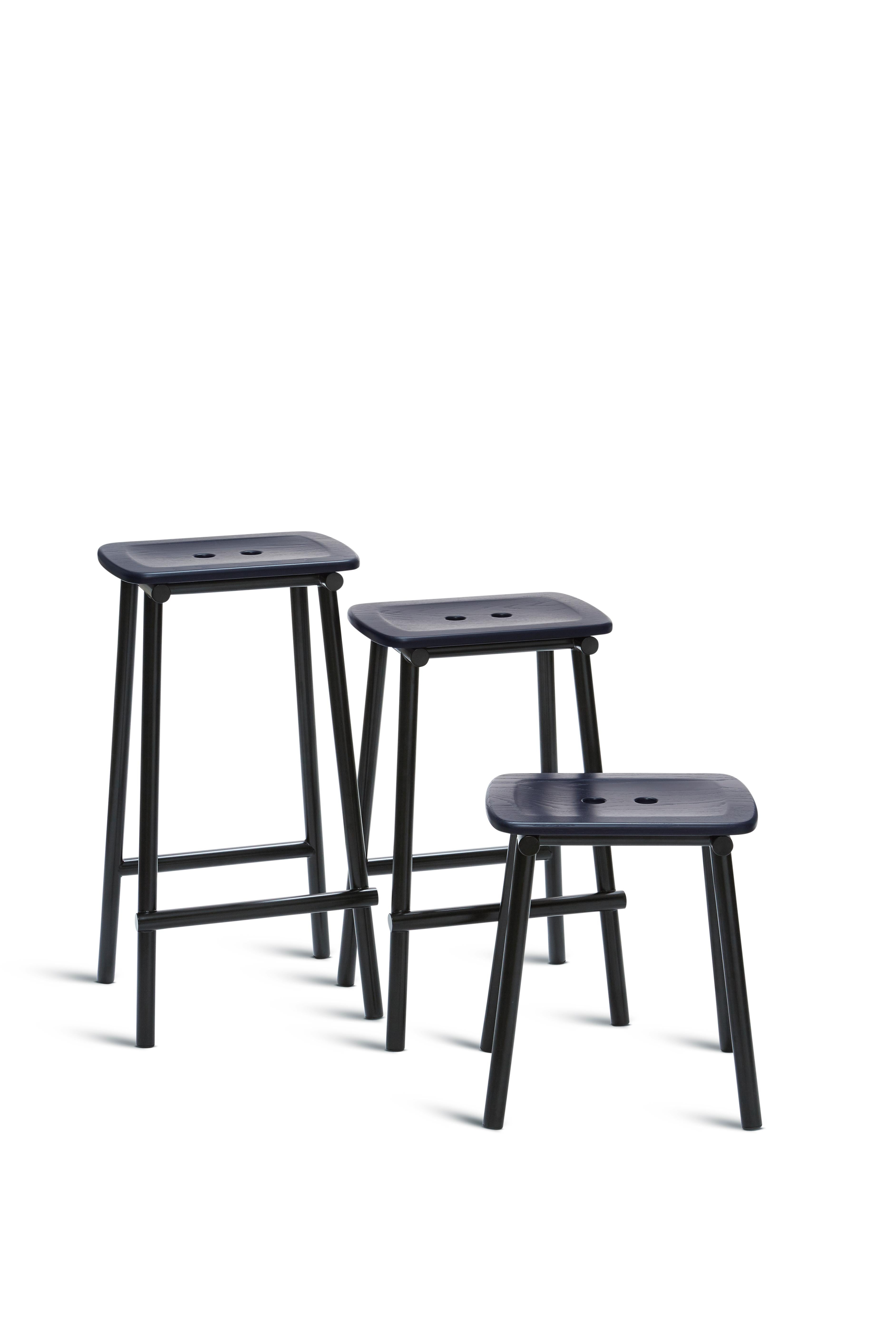 black timber stools