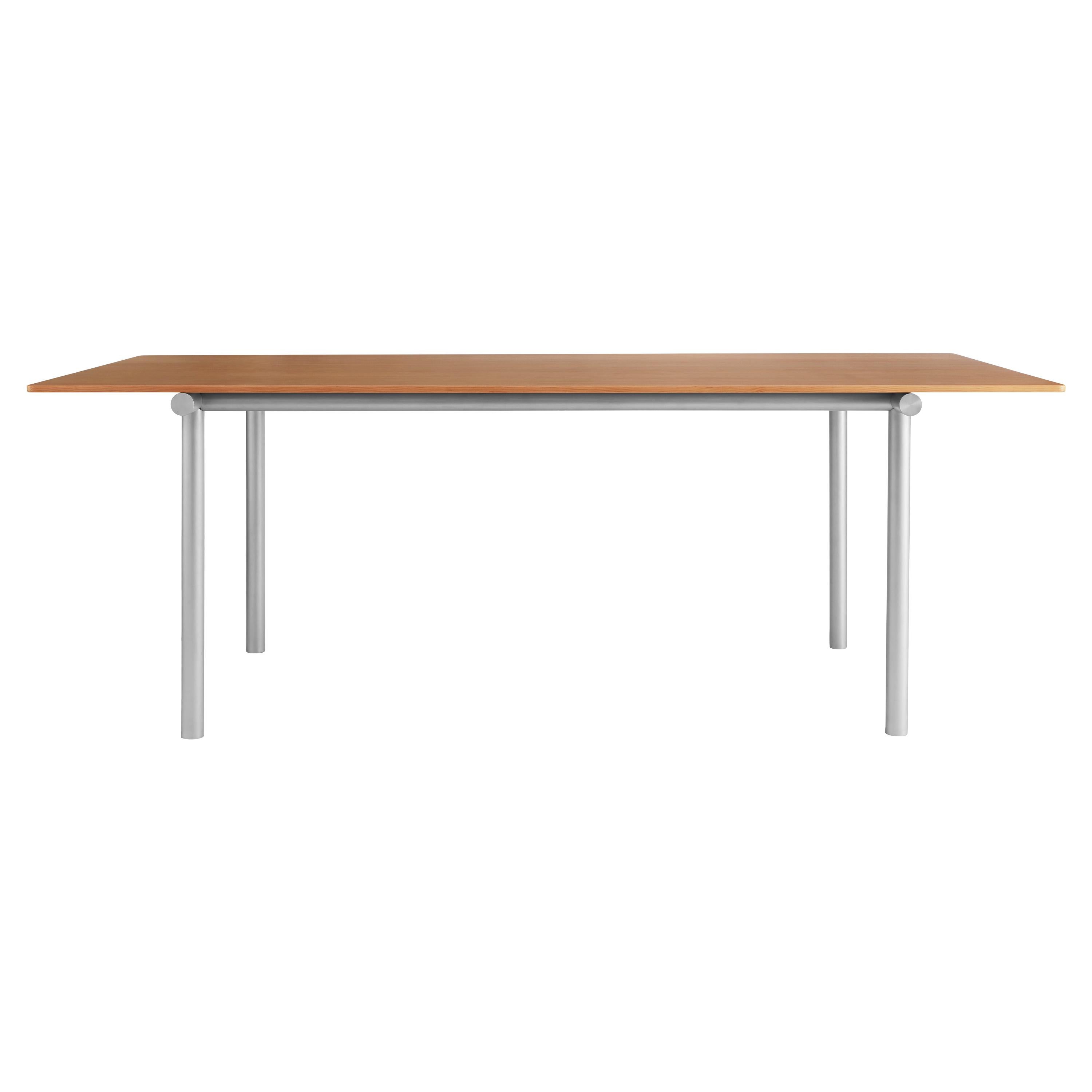 For Sale: Brown (Oregon Pine) Tubby Tube Conference Table with Aluminum Frame by Faye Toogood
