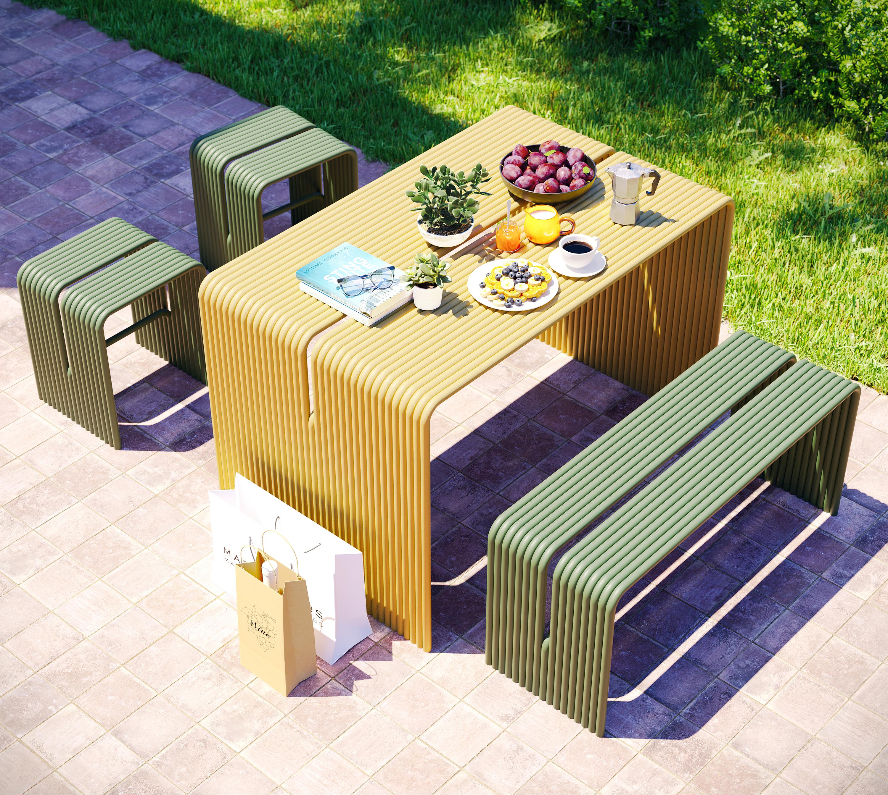 Banc en aluminium TUbe par Joyf en vente 4