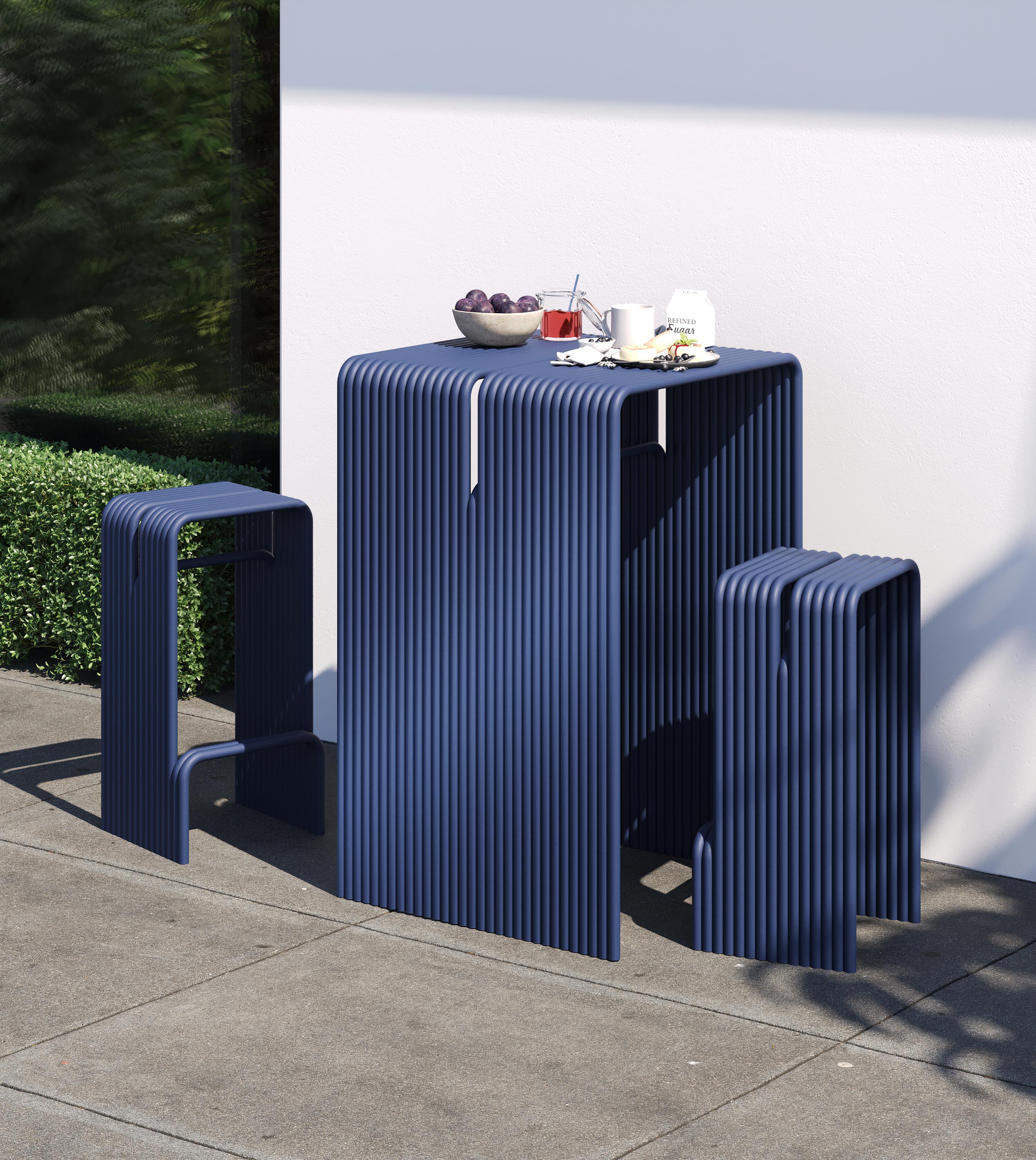Moderne Tabouret de comptoir en aluminium TUbe par Joyf en vente