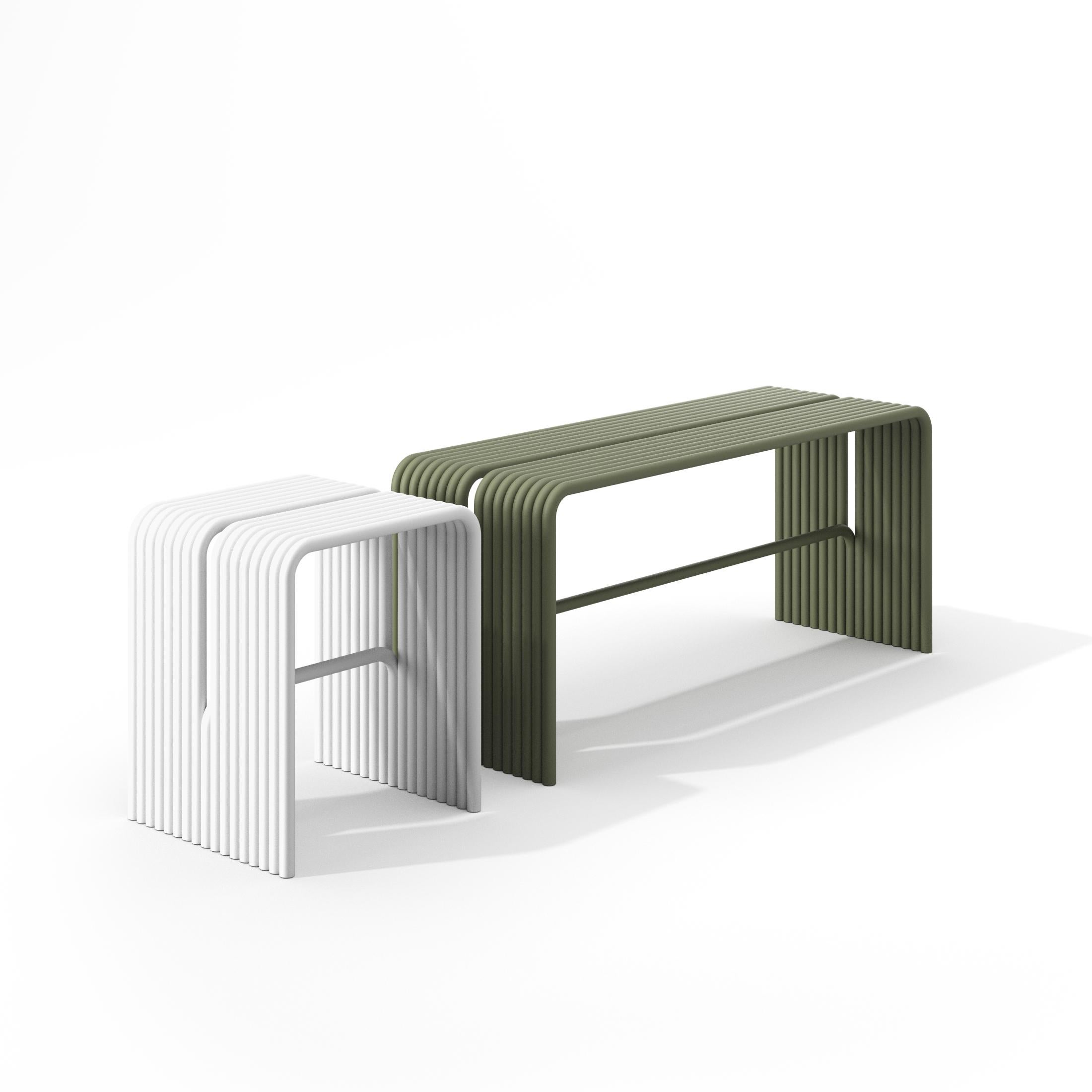 XXIe siècle et contemporain Tabouret en aluminium TUbe par Joyf en vente