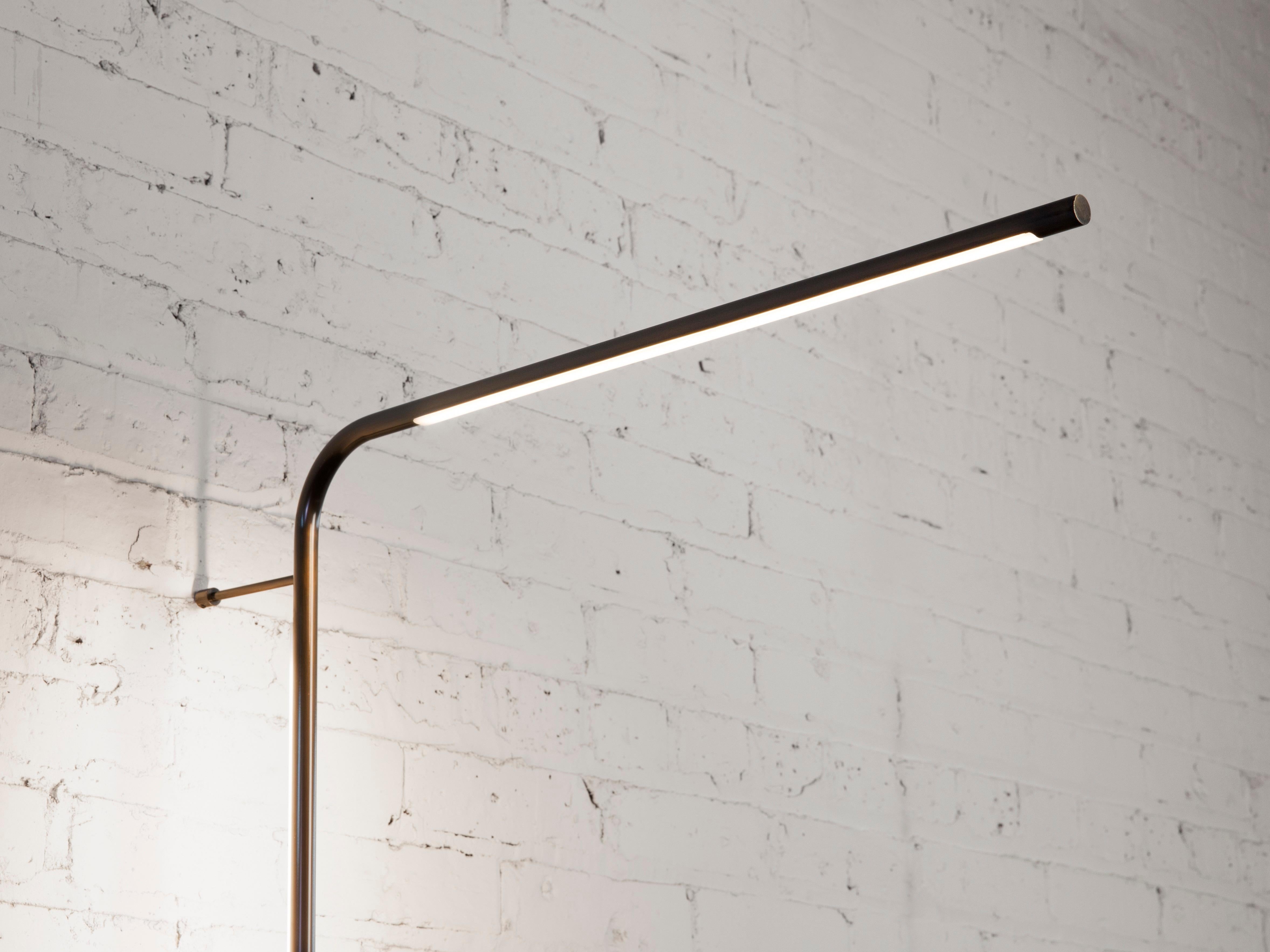 Post-Modern Tube Brass Wall Lamp by Gentner Design For Sale