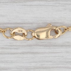 Collier à maillons tubulaires en or jaune 18 carats, 16" 1,2 mm
