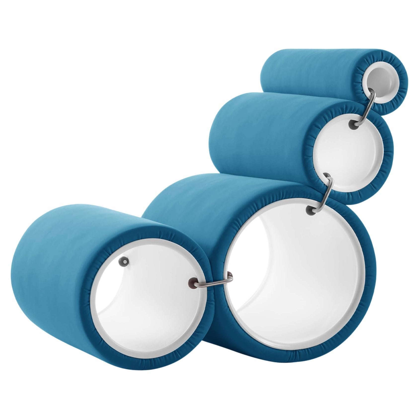 Tube Chair Poltrona modulare in blu di Joe Colombo per Cappellini in vendita