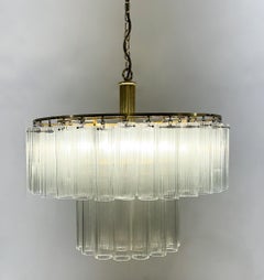 Lustre à tube, verre de Murano, 1970