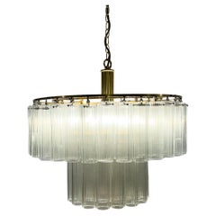 Tube Chandelier, Murano Glass, 1970s