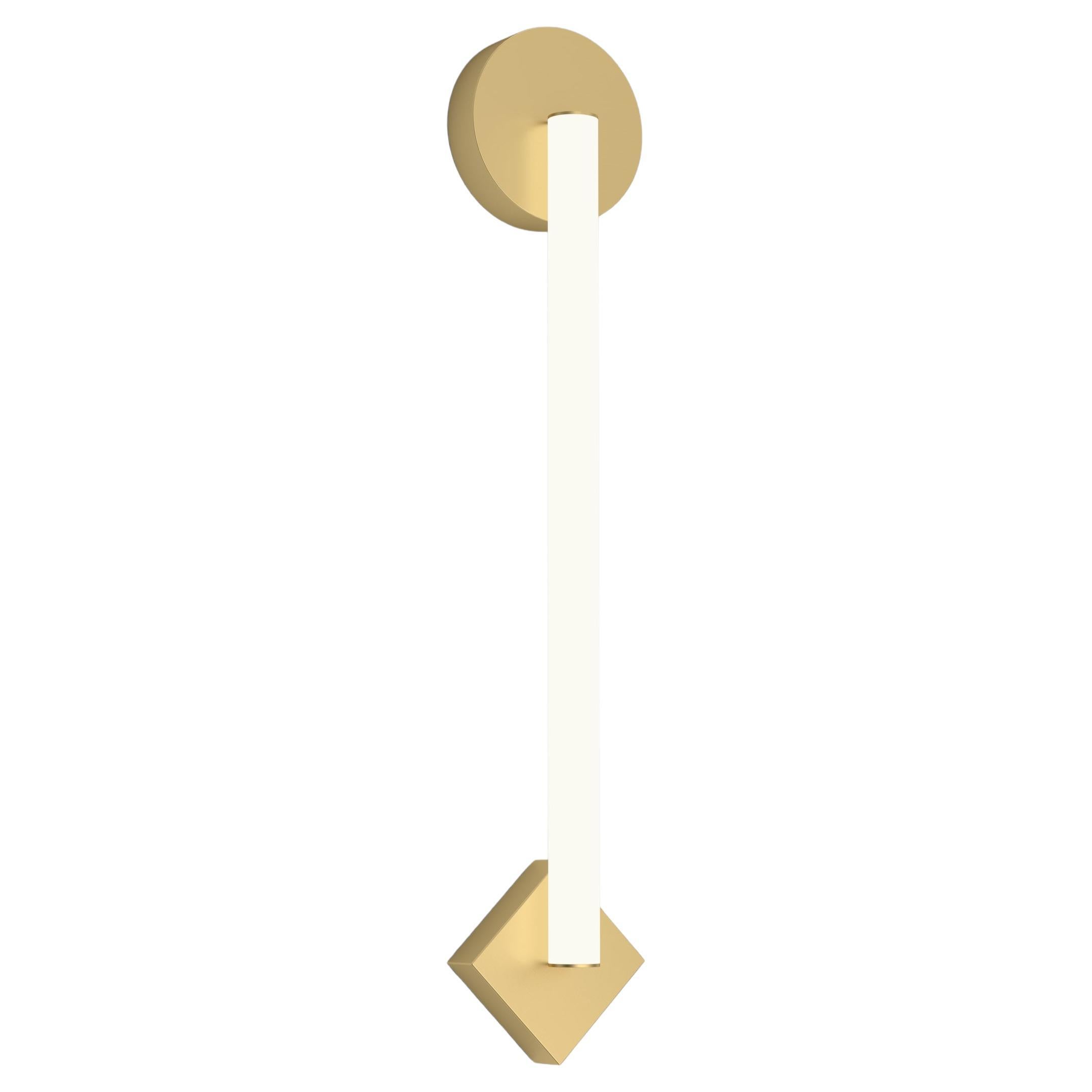 Tube Circle Rhombus Brass Wall Light by Atelier Areti