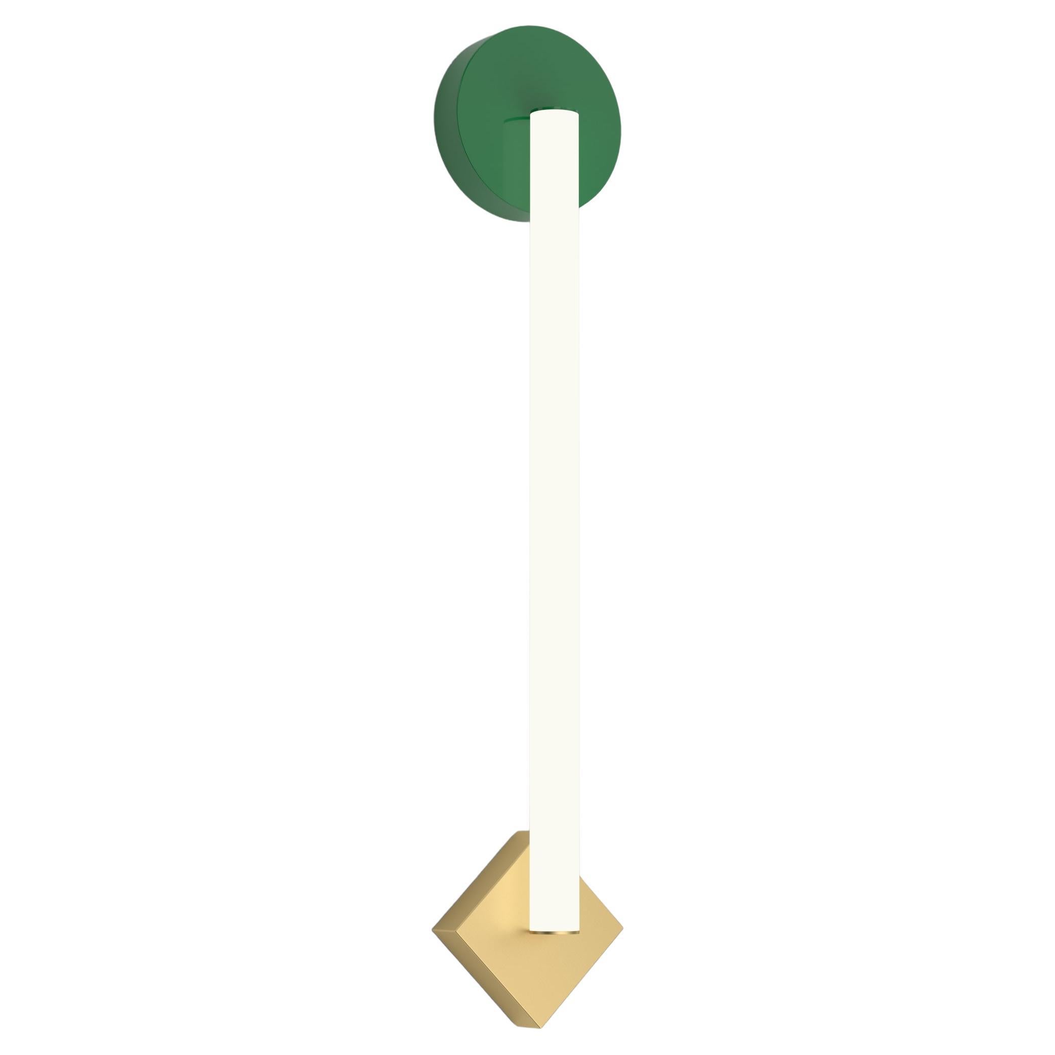 Tube Circle Rhombus Brass Wall Light by Atelier Areti