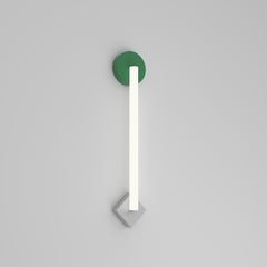 Tube Circle Rhombus Nickel Wall Light by Atelier Areti